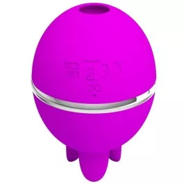 PRETTY LOVE - VIBRADOR DE SILICONA REDONDO GEMINI BALL MORADO
