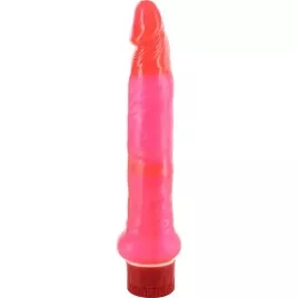 SEVEN CREATIONS - JELLY THIN PINK ANAL VIBRATOR
