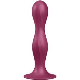 SATISFYER - DILDO EN SILICONE DOUBLE BALL-R BLEU