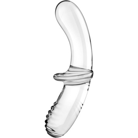 SATISFYER - GODE DOUBLE CRISTAL BLEU