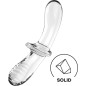 SATISFYER - GODE DOUBLE CRISTAL BLEU
