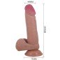 PRETTY LOVE - SÉRIE SLIDING SKIN GODE RÉALISTE AVEC VENTOUSE SLIDING SKIN MARRON 20,5 CM