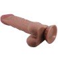 PRETTY LOVE - SÉRIE SLIDING SKIN GODE RÉALISTE AVEC VENTOUSE SLIDING SKIN MARRON 24 CM