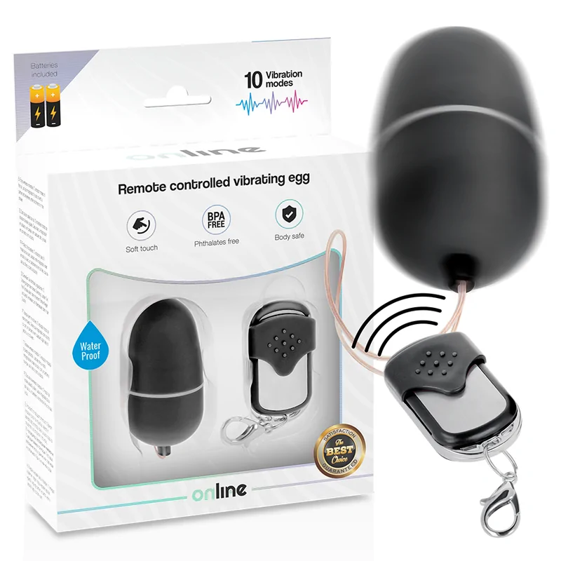 ONLINE - OEUF VIBRANT TÉLÉCOMMANDE M NOIR ONLINE - OEUF VIBRANT TÉLÉCOMMANDE M NOIR