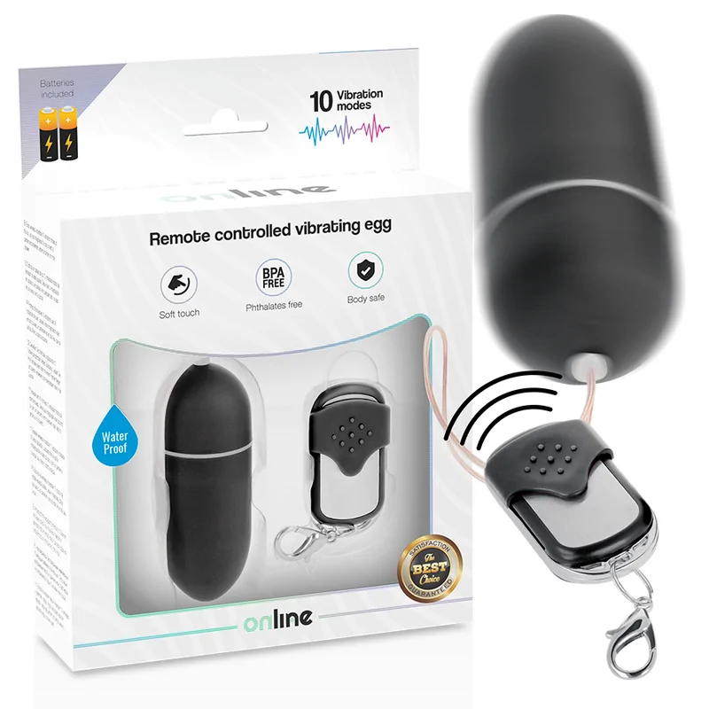 ONLINE - OEUF VIBRANT TÉLÉCOMMANDE L NOIR ONLINE - OEUF VIBRANT TÉLÉCOMMANDE L NOIR