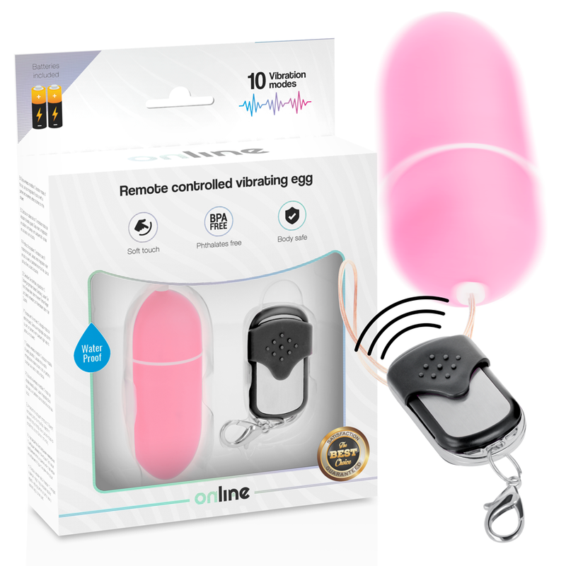 ONLINE - REMOTE CONTROL VIBRATING EGG L PINK ONLINE - REMOTE CONTROL VIBRATING EGG L PINK