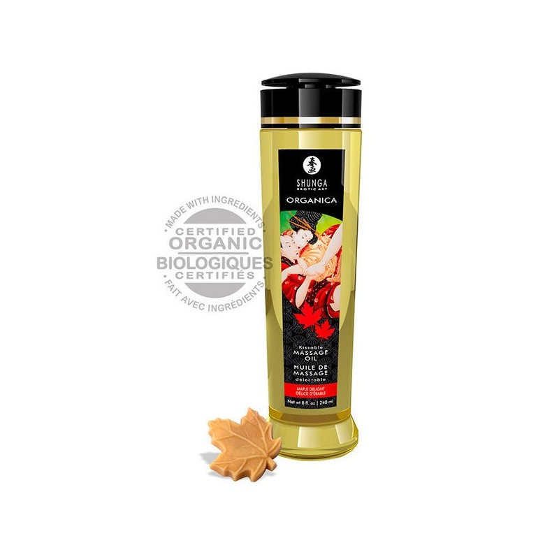 SHUNGA - HUILE DE MASSAGE BIO DÉLICIEUX À L'ÉRABLE 240 ML SHUNGA - HUILE DE MASSAGE BIO DÉLICIEUX À L'ÉRABLE 240 ML