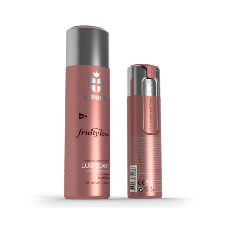 SWEDE - FRUITY LOVE LUBRIFIANT VIN MOUSSEUX FRAISE 50 ML SWEDE - FRUITY LOVE LUBRIFIANT VIN MOUSSEUX FRAISE 50 ML