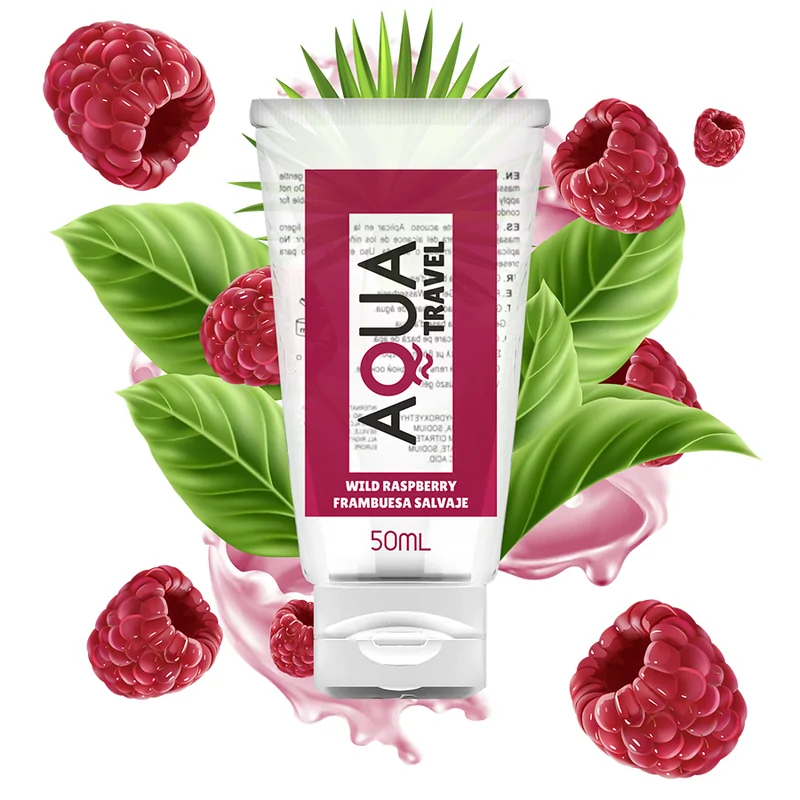 AQUA TRAVEL - LUBRIFIANT A BASE D''EAU SAVEUR FRAMBOISE SAUVAGE - 50 ML AQUA TRAVEL - LUBRIFIANT A BASE D''EAU SAVEUR FRAMBOISE SAUVAGE - 50 ML