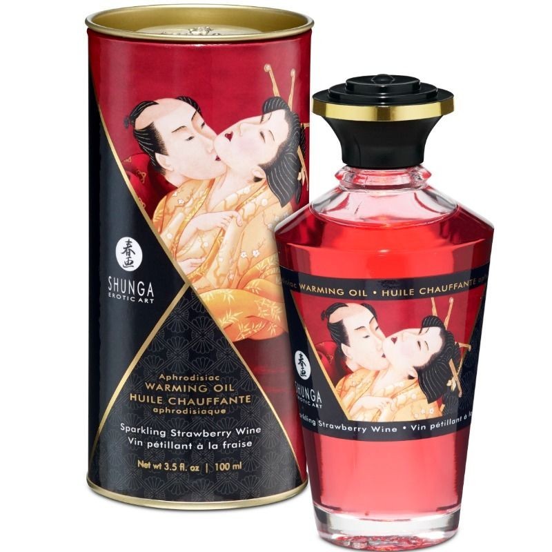 SHUNGA - ERDBEER- UND CAVA-WÄRMEEFFEKT-MASSAGEÖL 100 ML SHUNGA - ERDBEER- UND CAVA-WÄRMEEFFEKT-MASSAGEÖL 100 ML