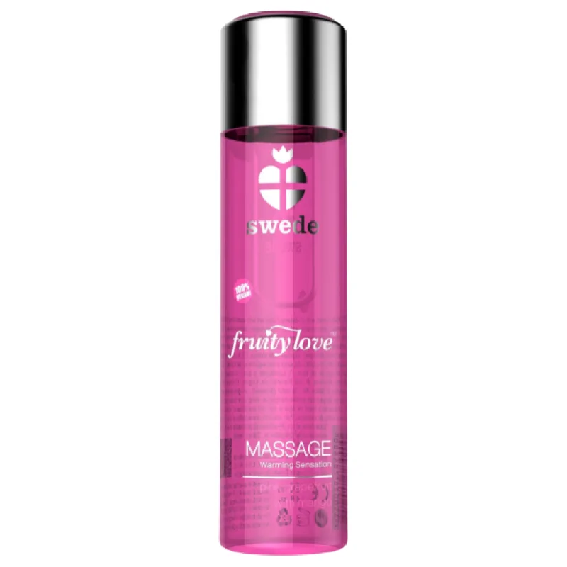 SWEDE - FRUITY LOVE WARMING EFFECT MASSAGE OIL PINK RASPBERRY AND RHUBARB 120 ML SWEDE - FRUITY LOVE WARMING EFFECT MASSAGE OIL PINK RASPBERRY AND RHUBARB 120 ML