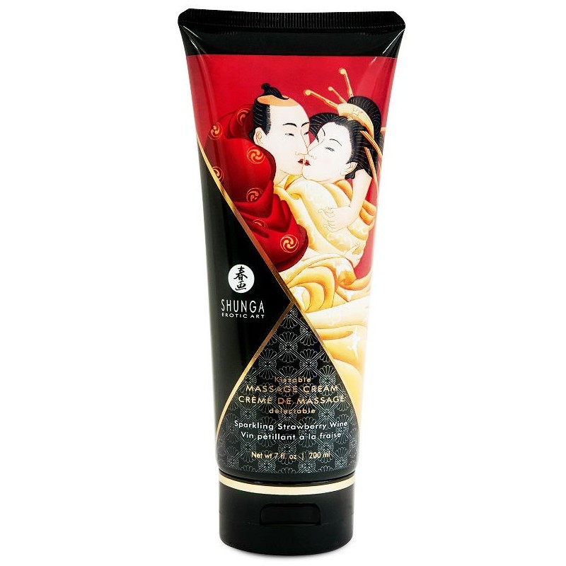 SHUNGA - CRÈME DE MASSAGE FRAISE ET CAVA 200 ML SHUNGA - CRÈME DE MASSAGE FRAISE ET CAVA 200 ML
