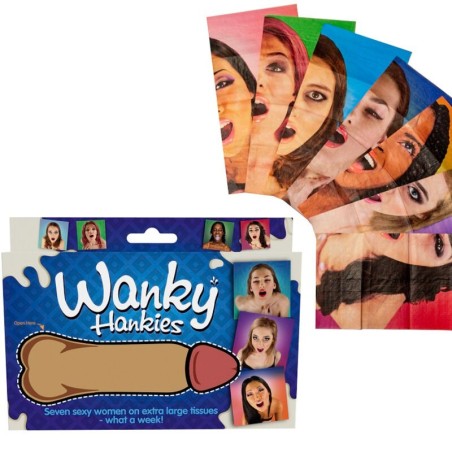 SPENCER FLEETWOOD - WANKY HANKIES 7 FAZZOLETTI DA DONNA EXTRA LARGE