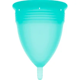 STERCUP - COPPA MESTRUALE IN SILICONE FDA ACQUAMARINA - TAGLIA L
