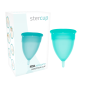 STERCUP - FDA SILICONE MENSTRUAL CUP AQUAMARINE - SIZE S STERCUP - FDA SILICONE MENSTRUAL CUP AQUAMARINE - SIZE S