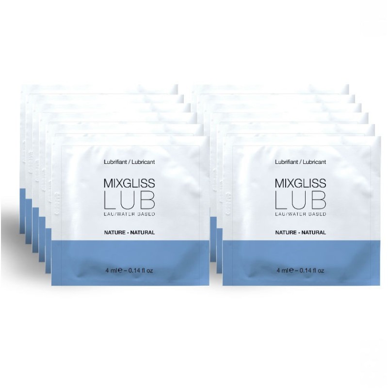 MIXGLISS - LUBRIFIANT NATUREL BASE D'EAU 12 UNIDOSE 4 ML MIXGLISS - LUBRIFIANT NATUREL BASE D'EAU 12 UNIDOSE 4 ML