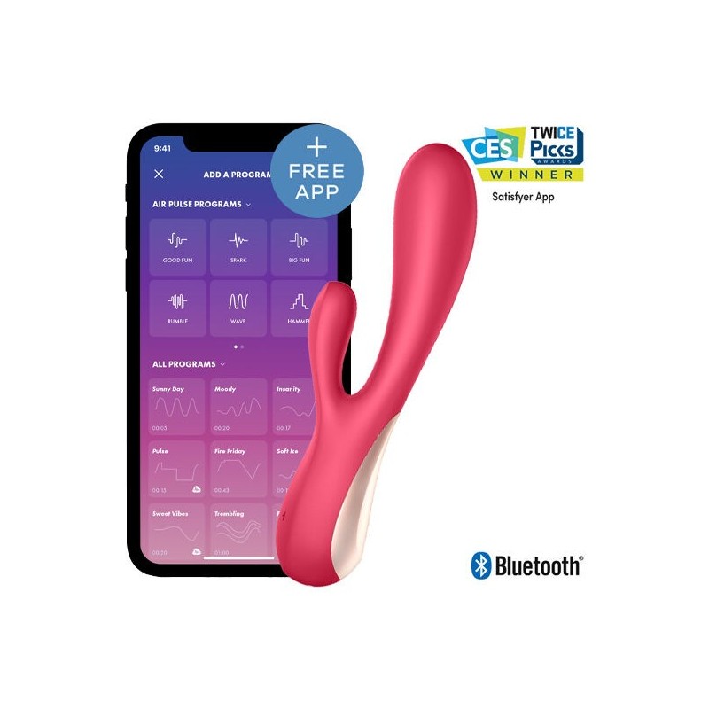 SATISFYER - MONO FLEX ROSE AVEC APPLICATION SATISFYER - MONO FLEX ROSE AVEC APPLICATION