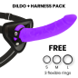 DELTA CLUB - TOYS HARNAIS + DONG SILICONE VIOLET 23 CM -O- 4.5 CM DELTA CLUB - TOYS HARNAIS + DONG SILICONE VIOLET 23 CM -O- 4.5 CM