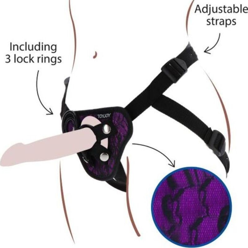 GET REAL - STRAP-ON-SPITZENGESCHIRR LILA GET REAL - STRAP-ON-SPITZENGESCHIRR LILA