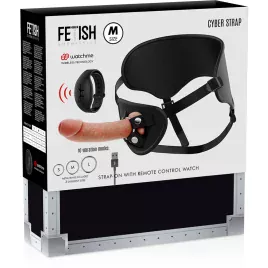 FETISH SUBMISSIVE CYBER STRAP - HARNAIS AVEC TÉLÉCOMMANDE DILDO WATCHME M TECHNOLOGIE