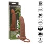 CALEXOTICS - MAXX RIBBED DUAL PENETRATOR 10 VIBRATIONS BROWN CALEXOTICS - MAXX RIBBED DUAL PENETRATOR 10 VIBRATIONS BROWN