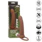 CALEXOTICS - MAXX RIBBED DOUBLE PÉNÉTRATEUR 10 VIBRATIONS MARRON CALEXOTICS - MAXX RIBBED DOUBLE PÉNÉTRATEUR 10 VIBRATIONS MARRON