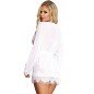 SUBBLIME - BABYDOLL BLANC MANCHES LONGUES FRANGES L / XL SUBBLIME - BABYDOLL BLANC MANCHES LONGUES FRANGES L / XL