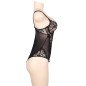 SUBBLIME - QUEEN PLUS DENTELLE FLORALE ET TEDDY NOIR FRANGES SUBBLIME - QUEEN PLUS DENTELLE FLORALE ET TEDDY NOIR FRANGES