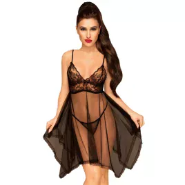 PENTHOUSE - POUPÉE COQUINÉE BABYDOLL TURQUEOISE S/M