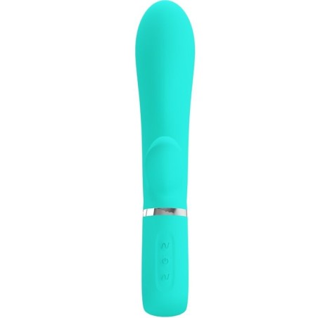 PRETTY LOVE - VIBRATEUR MULTIFONCTION G-SPOT THOMAS VERT AQUA