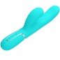 PRETTY LOVE - PERLITA VIBRATEUR MULTIFONCTION 3 EN 1 POINT G VERT AQUA PRETTY LOVE - PERLITA VIBRATEUR MULTIFONCTION 3 EN 1 POINT G VERT AQUA