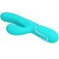 PRETTY LOVE - PERLITA VIBRATEUR MULTIFONCTION 3 EN 1 POINT G VERT AQUA PRETTY LOVE - PERLITA VIBRATEUR MULTIFONCTION 3 EN 1 POINT G VERT AQUA