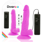 DIVERSIA - FLEXIBLER VIBRIERENDER DILDO LILA 18 CM -O- 4 CM DIVERSIA - FLEXIBLER VIBRIERENDER DILDO LILA 18 CM -O- 4 CM