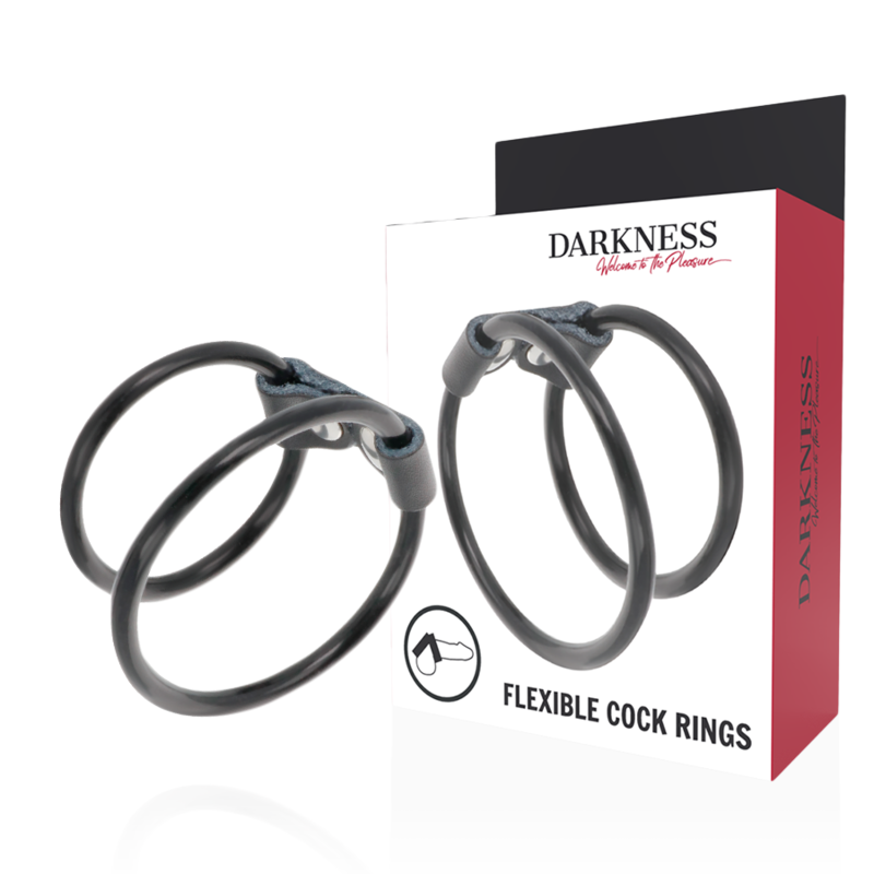 DARKNESS - DOPPELTER FLEXIBLER PENISRING DARKNESS - DOPPELTER FLEXIBLER PENISRING