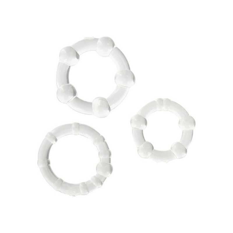 SEVEN CREATIONS - SET OF THREE TRANSPARENT PENIS RINGS SEVEN CREATIONS - SET OF THREE TRANSPARENT PENIS RINGS