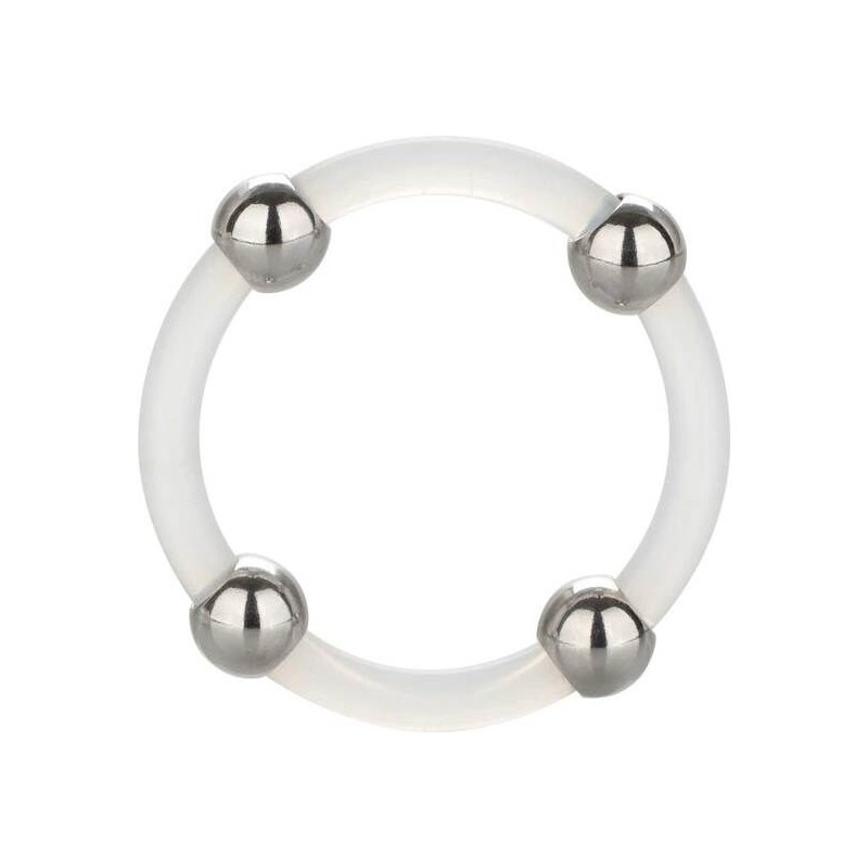 CALEXOTICS - STEEL BEADED SILICONE RING L CALEXOTICS - STEEL BEADED SILICONE RING L