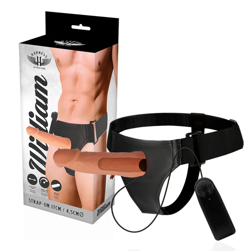 HARNESS ATTRACTION - WILLIAN HOLLOW RNES MIT VIBRATOR 17 CM -O- 4.5 CM HARNESS ATTRACTION - WILLIAN HOLLOW RNES MIT VIBRATOR 17 CM -O- 4.5 CM