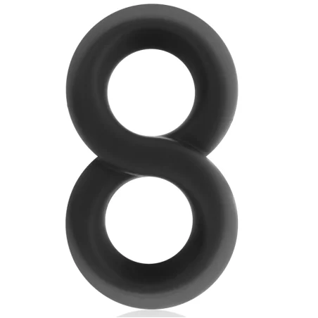 POWERING - SUPER FLEXIBLE AND RESISTANT PENIS AND TESTICLE RING PR12 BLACK