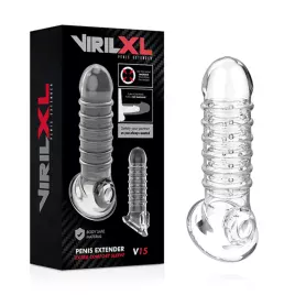VIRILXL - EXTENSION DE PÉNIS ET GAINE V15 TRANSPARENTE