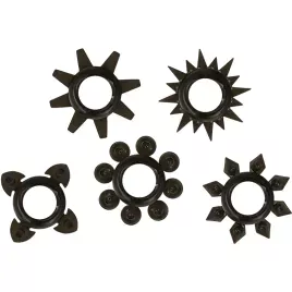 OHMAMA - LOT DE 5 ANNEAUX TESTICULES ET PÉNIS EN SILICONE