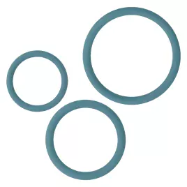 OHMAMA - 3 RINGS SET FOR PENIS TESTICLES - BLUE