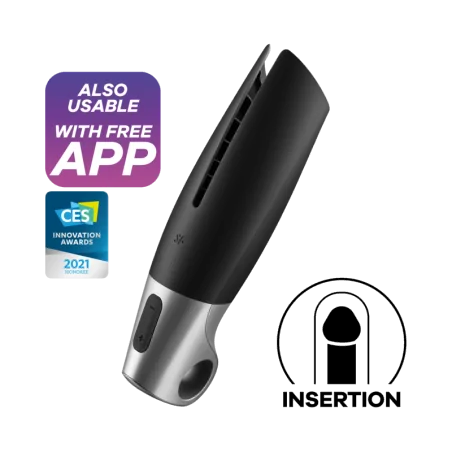 SATISFYER - MASTURBATEUR PUISSANT NOIR