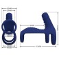 PRETTY LOVE - ANELLO VIBRANTE ELISH CON ESTENSIONE BLU PRETTY LOVE - ANELLO VIBRANTE ELISH CON ESTENSIONE BLU