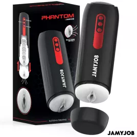JAMYJOB - MASTURBATEUR VAGIN AUTOMATIQUE PHANTOM 5 MODES ONDES STIMULANTES ET POUSSÉE