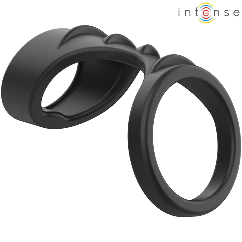 INTENSE - THEO ANNEAU PÉNIS DOUBLE SILICONE NOIR MODÈLE 3 INTENSE - THEO ANNEAU PÉNIS DOUBLE SILICONE NOIR MODÈLE 3