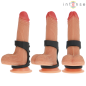 INTENSE - THEO ANNEAU PÉNIS DOUBLE SILICONE NOIR MODÈLE 3