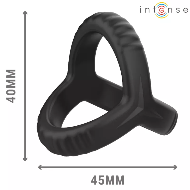 INTENSE - CARSON ANNEAU PÉNIS DOUBLE SILICONE NOIR MODÈLE 4 INTENSE - CARSON ANNEAU PÉNIS DOUBLE SILICONE NOIR MODÈLE 4