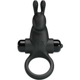 PRETTY LOVE - VIBRATIONSRING + RABBIT-KLITORIS-STIMULATOR 10 VIBRATIONEN SCHWARZ