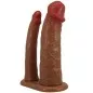 PRETTY LOVE - YAIRON DOUBLE PENIS SLEEVE WITH 4 CM EXTENSION MULATTO