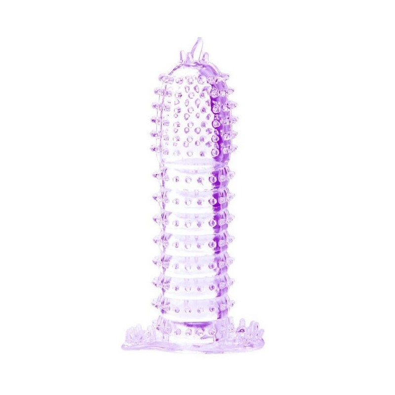 BAILE - GAINE PÉNIENNE POINTS STIMULANTS VIOLET 14 CM